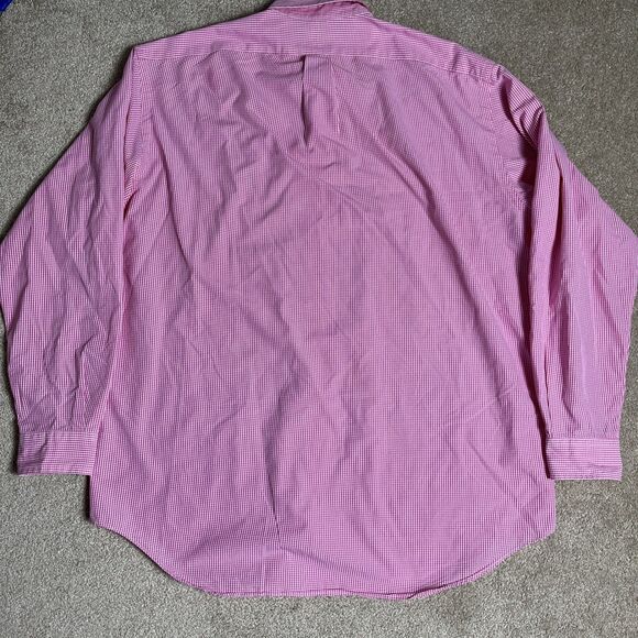 VTG NWOT 90s Ralph Lauren Mens‎ Shirt L Blake 100% Two-Ply Cotton Gingham Check - Picture 10 of 14
